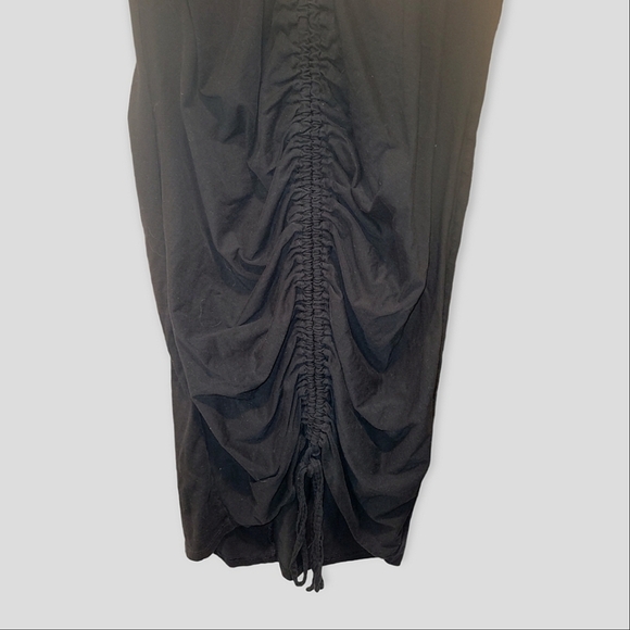 Zara Women's Black Ruched Gather Front Dress Small - Picture 5 of 6